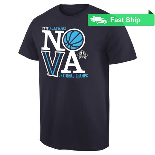 VILLANOVA WILDCATS NAVY 2016 NCAA MEN'S BASKETBALL NATIONAL CHAMPIONS NOVA T-SHIRT