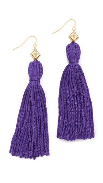 Vanessa Mooney The Elton Tassel Earrings Purple Shopbop
