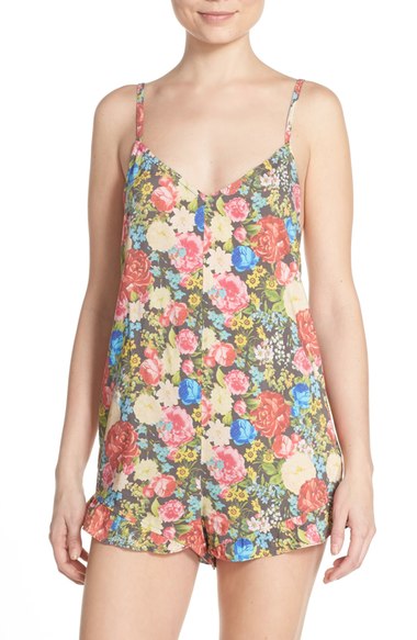 Wildfox Ruffle Floral Print Romper Flower Delivery