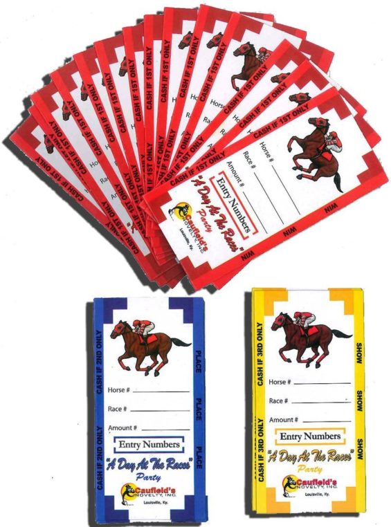 Win, Place & Show Tickets (Set of 200) kentucky derby party home decor