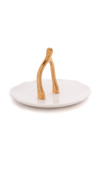 Wishbone Ring Holder White Gold Shopbop friends and family sale