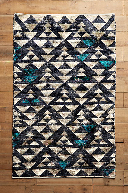 Woven Arrowhead Rug Indigo Anthropologie