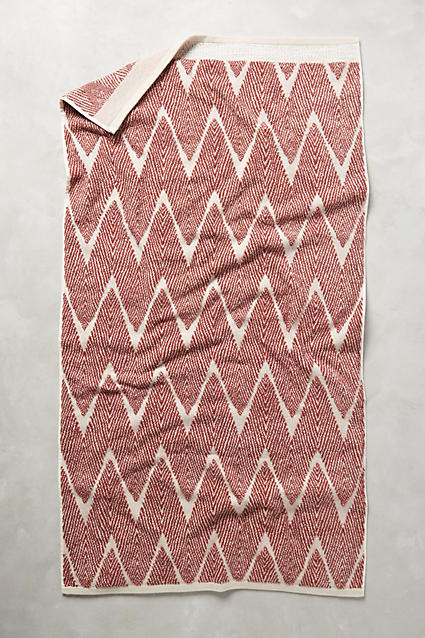 Woven Chevron Towel Collection Red Anthropologie extra 40% off sale