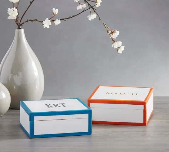 MONOGRAMMED HARPER BOX Pottery Barn