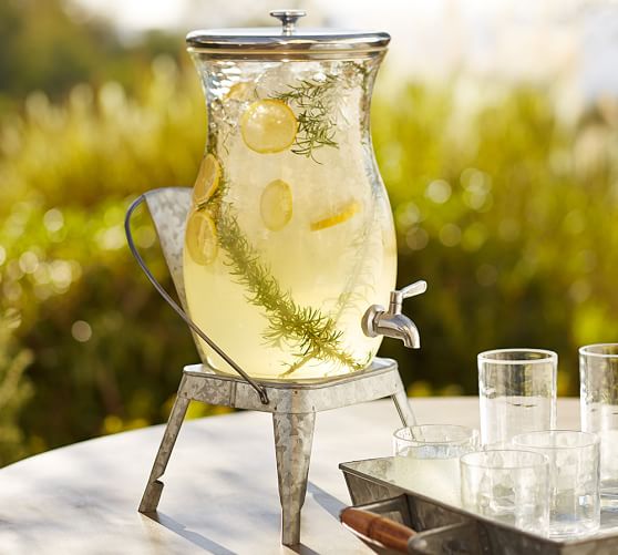 PB CLASSIC ACRYLIC DRINK DISPENSER Pottery Barn Free Shipping Sale