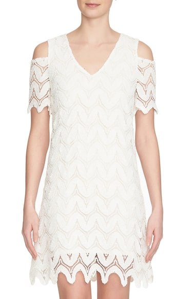 1.State Cold Shoulder Lace Dress Cloud cold shoulder dresses spring nordstrom