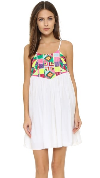 6 Shore Road by Pooja Senorita Mini Bright Embroidery Cover Up Moonlight beach cover-ups