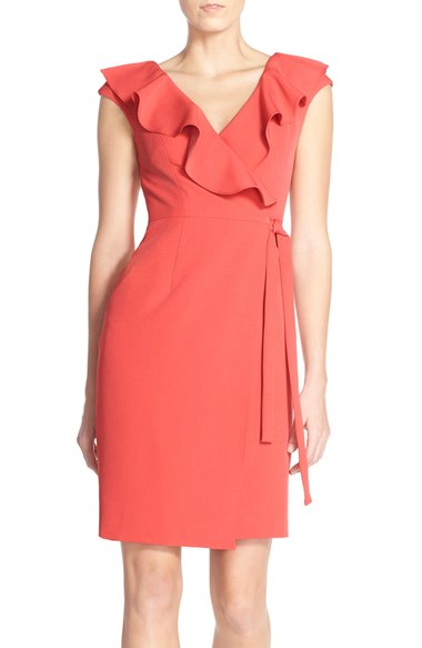 Adrianna Papell Crepe Wrap Dress Indian Rose wrap dresses for the kentucky derby 2016 