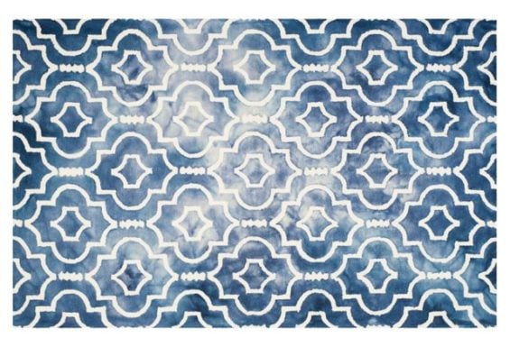 Aluin Rug, Navy/Ivory One Kings Lane one kings lane rug blowout sale memorial day weekend