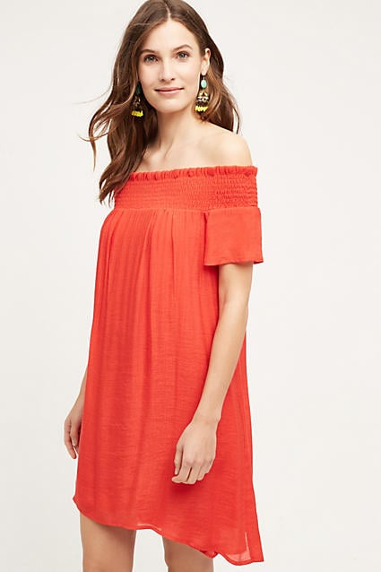 Amadi Praslin Off-The-Shoulder Dress Red Anthropologie anthropologie dresses sale summer dresses 2016