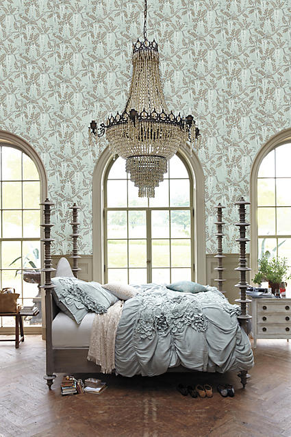 Anthropologie Georgina Duvet Bedding Sky Blue anthropologie mother's day weekend sale