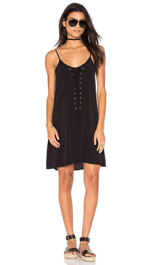 BISHOP + YOUNG LAILA LACE UP DRESS BLACK lace-up dresses spring 2016