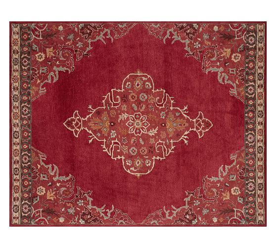 BRYSON PERSIAN-STYLE RUG - RED Pottery Barn pottery barn pre-memorial day sale 