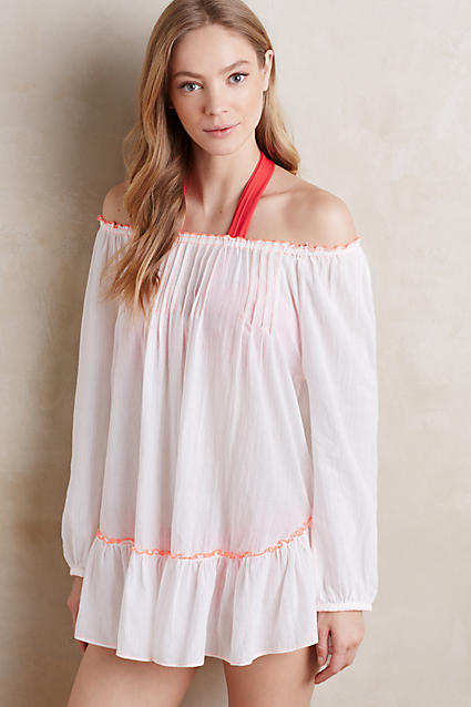 Basta Surf Bahia Off-The-Shoulder Tunic White beach cover-ups summer vacation travel