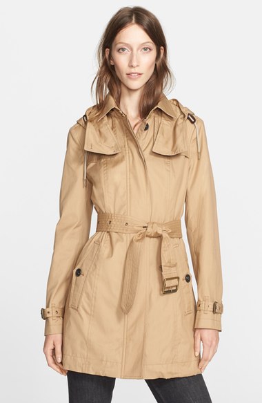 Burberry Brit 'Fenstone' Single Breasted Trench Coat Light Camel Nordstrom nordstrom designer clearance sale for women