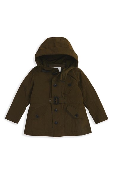 Burberry 'Mini Rowsall' Hooded Jacket (Little Boys & Big Boys) Dark Olive Nordstrom