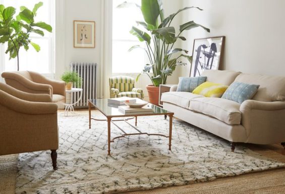Cara Rug Moroccan Inspired White/Black One Kings Lane one kings lane rug blowout sale memorial day weekend
