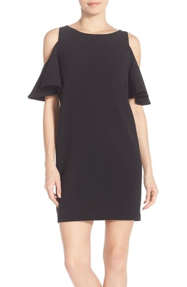 Chelsea28 'Peek-A-Boo' Cold Shoulder Shift Dress Black cold shoulder dresses spring candace rose
