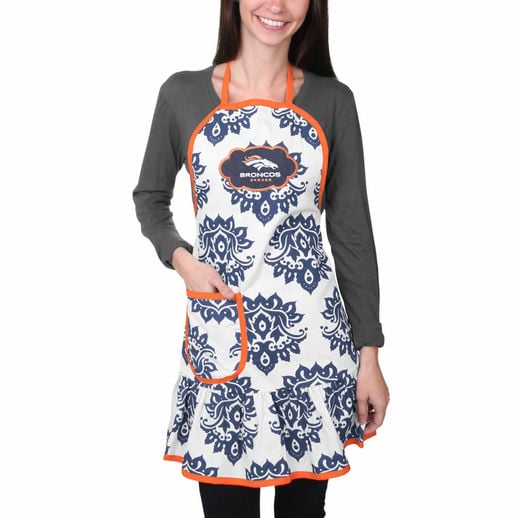 DENVER BRONCOS WOMEN'S DAMASK APRON mother's day gifts for mom
