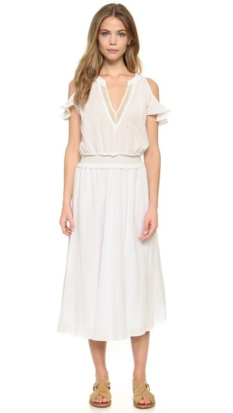 Derek Lam 10 Crosby Cold Shoulder Dress Soft White cold shoulder dresses spring
