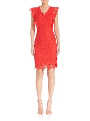 Elie Tahari Morgan Dress Red shift dresses for the kentucky derby