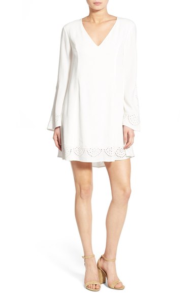 Ella Moss 'Dina' Shift Dress Eyelet Trim White eyelet dresses for spring 2016