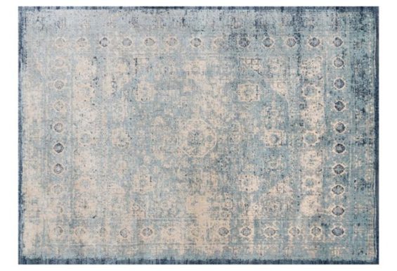 Emilie Rug, Light Blue/Ivory One Kings Lane one kings lane rug blowout sale memorial day weekend