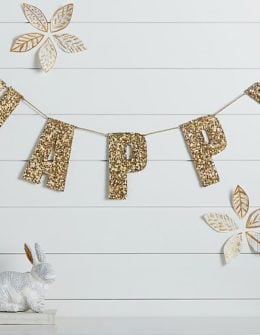 Emily & Meritt Gold Sequin Letters & Garlands Pottery Barn Kids pottery barn kids extra 15% off clearance sale