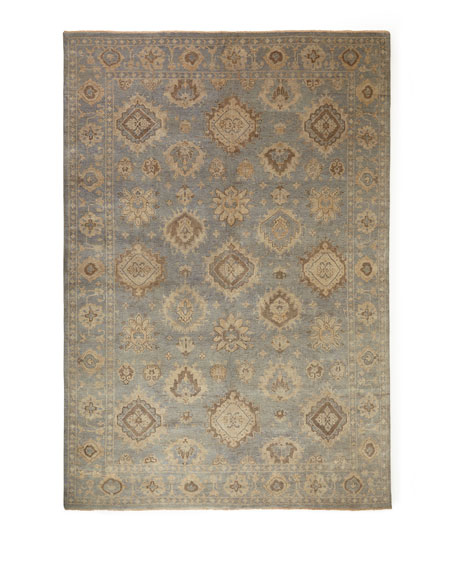 Exquisite Rugs Gladstone Oushak Rug, 9' x 12' Blue Gray Neiman Marcus