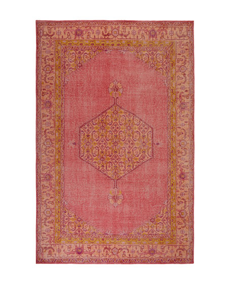 FLAMINGO RUG, 3'6" X 5'6" pink gold rug neiman decor and rug sale may 2016