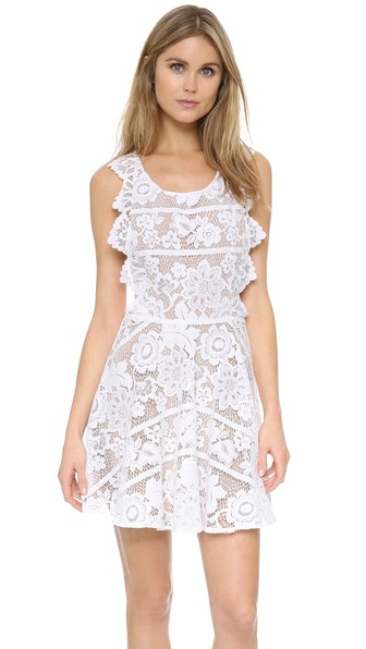 For Love & Lemons Gianna Lace Dress White lace sundresses spring summer 