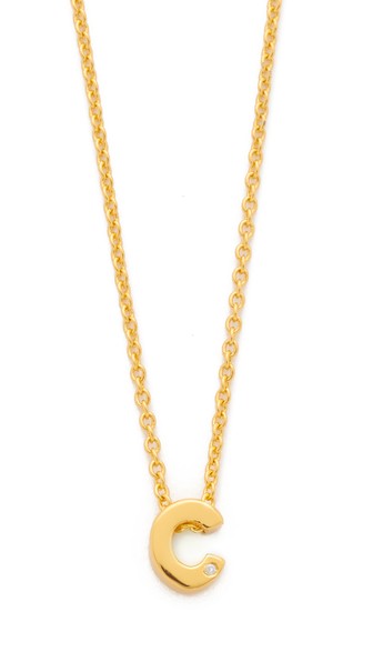 Gorjana Shimmer Block Letter Necklace Gold shopbop surprise sale for spring