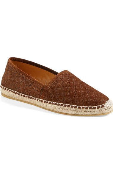 Gucci 'Pilar Guccissima' Espadrille Flat (Women) Nut Brown espadrille flats for spring 2016