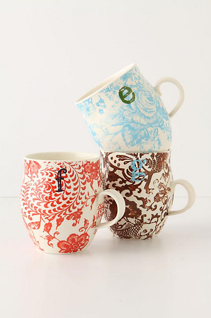 Homegrown Monogram Mug Anthropologie anthropologie mother's day weekend sale