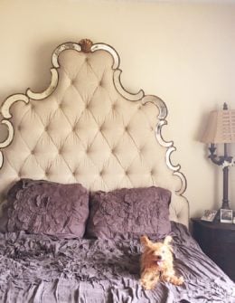 My gorgeous upholstered bed with mirrored trim is on sale at the Neiman Marcus Decor and Rugs Sale going on now for a very limited time! Hooker Furniture Bristol Upholstered Mirrored Bed Neiman Marcus Decor and Rugs Sale Candace Rose Blogger