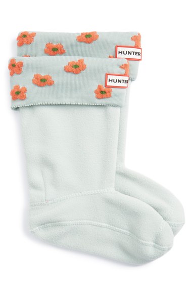 Hunter Floral Welly Socks (Walker, Toddler, Little Kid & Big Kid) Sunset Grey Pistachio Floral Hay Lilac Haze Floral Nordstrom nordstrom designer clearance sale for kids