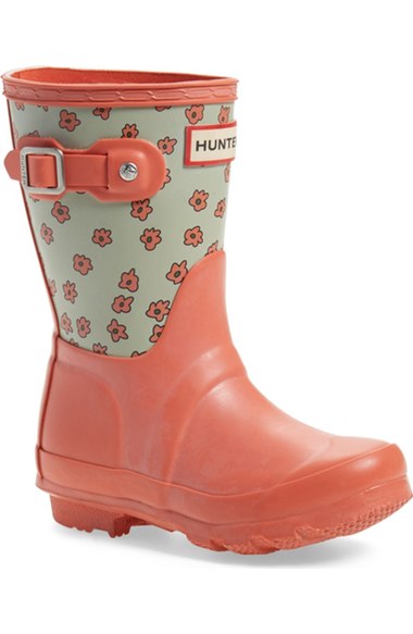 Hunter 'Original' Floral Rain Boot (Toddler, Little Kid & Big Kid) Sunset Grey Pistachio Floral Nordstrom nordstrom half yearly sale for kids girls of all ages