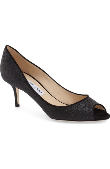 Jimmy Choo 'Isabel' Pump (Women) Black Glitter Fabric nordstrom designer clearance sale for women