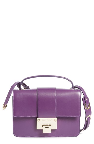 Jimmy Choo 'Rebel' Calfskin Leather Crossbody Bag Purple Nordstrom nordstrom designer clearance sale for women