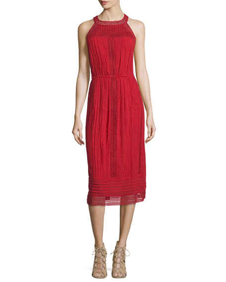 Joie Dance Halter Eyelet Dress Brick Red eyelet dresses spring 2016