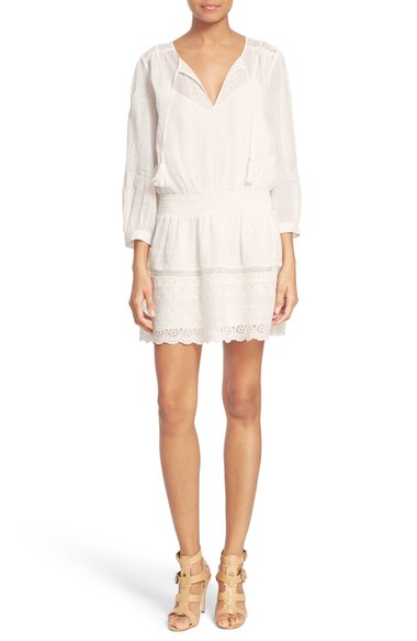 Joie 'Laton' Embroidered Eyelet Dress Porcelain eyelet dresses for spring 2016