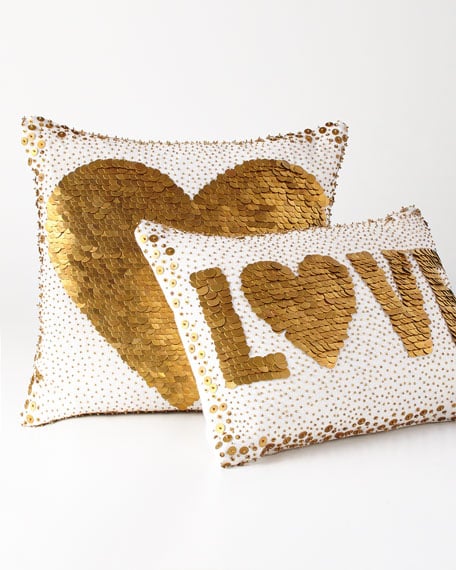 Jonathan Adler White Heart Pillow Neiman Marcus neiman decor and rug sale may 2016