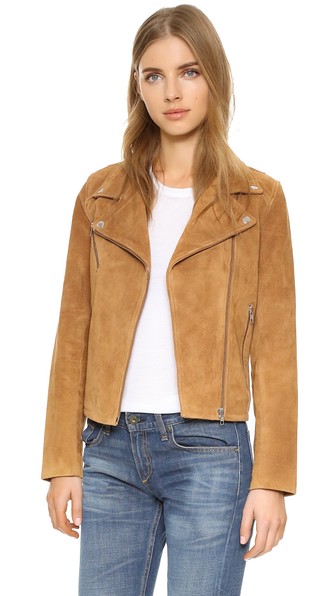 Just Female Suede Moto Jacket Tan Shopbop shopbop memorial day sale 