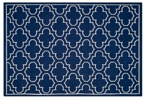 Kilosa Dhurrie Rug, Navy/Ivory One Kings Laneone kings lane rug blowout sale memorial day weekend