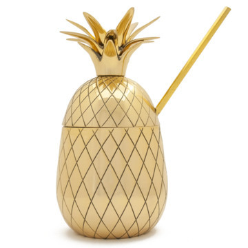 LARGE GOLD PINEAPPLE COCKTAIL TUMBLER Waiting On Martha Memorial Day Weekend Sales