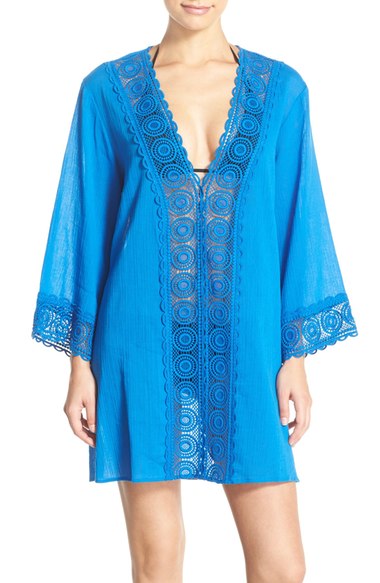 La Blanca 'Island Fare' V-Neck Cover-Up Tunic Royal Blue beach cover-ups