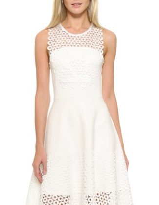 Lela Rose Lace Hem Dress Ivory Shopbop shopbop memorial day sale