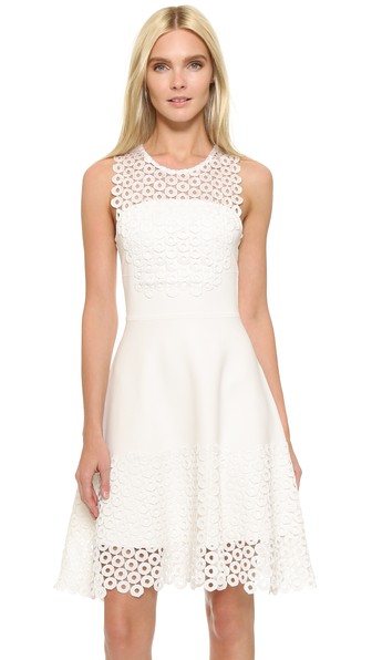 Lela Rose Lace Hem Dress Ivory Shopbop shopbop memorial day sale 