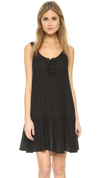 MINKPINK Island Bliss Lace Up Dress Black lace-up dresses spring 2016