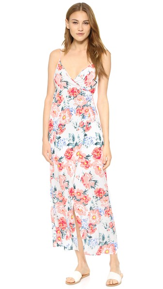 MINKPINK Little Blooms Maxi Wrap Dress Multi wrap dresses for the kentucky derby 2016 